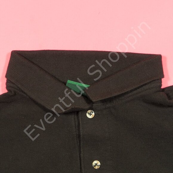 Vintage Ferrari Polo Shirt Mens Large Black F1 Clienti Mesh Cotton Outer Banks - Picture 6 of 7